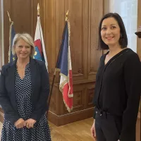 Brigitte Bourguignon, ministre déléguée à l'Autonomie et Florence Dabin, présidente du département de Maine-et-Loire © @BrigBourguignon