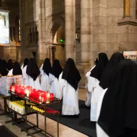 Bénédictines lors de la messe solennelle, au Sacré-Cœur de Montmartre, Paris ©Jean-Marie HEIDINGER/CIRIC