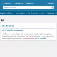 Capture d'écran du site Le Robert
