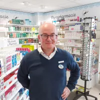 Erwan Aubry, responsable de la pharmacie du littoral, à Pordic