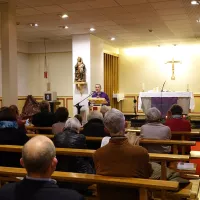 Messe célébrée en direct de chapelle de la Maison diocésaine par Mgr Jean-Pierre Vuillemin