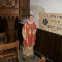 St Vincent, patron des vignerons. © Image libre de droits.