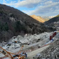 La route de Castérino, en reconstruction - Photo RCF