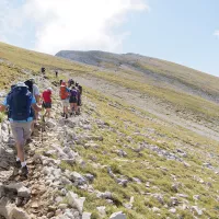 Des pèlerins en chemin