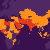 Principales zones de discrimination des chrétiens dans le monde © Portes Ouvertes France