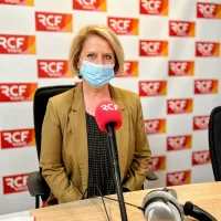 Brigitte Bourguignon au micro de la Matinale RCF