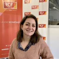 Aline Piboule dans les studios de RCF Isère - Janvier 2022