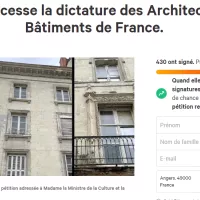 Pétition "Pour que cesse la dictature des architectes des bâtiments de France" sur le site change.org - Capture d'écran