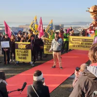 Une manifestation s'est tenue ce vendredi matin au square Salaün-Penquer à Brest. © Christophe Pluchon