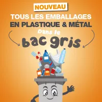 Tous les emballages dans le bac gris ! ©SITTOMAT