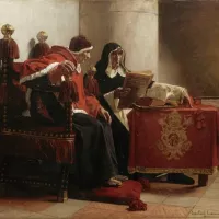 Le pape et l'inquisiteur, montrant Torquemada près du pape Sixte IV, J-P. Laurens, 1882 ©Wikimédia commons