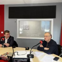  Fréderic Schnur et Lucien Balandras dans les studios de RCF à Metz