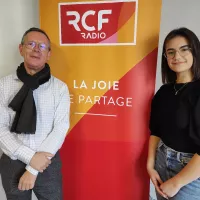 Gérald Prévot et Mariam Galstyan, organisateurs du festival arménien prévu du 22 avril au 6 mai à Châteauroux. © RCF - Hugo Sastre.