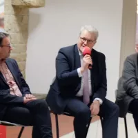 Th. Liger, V. Segouin, O. Gronier à Bellême le 17 mars 2022 @RCF Orne