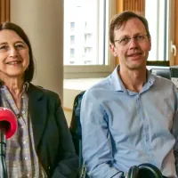 Pascale Herbepin (à gauche), Guido Locatelli - © RCF Lyon