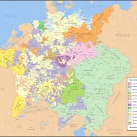 Le Saint-Empire Romain germanique en 1648 - © Wikipédia
