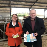 Patrice Bonnin, président de la chambre d'agriculture de l'Allier et Christine Lemaire, vice-présidente.