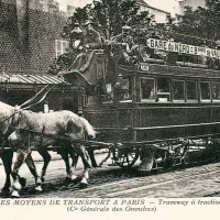 Un tramway hippomobile de la Compagnie générale des omnibus ©Wikimédia commons