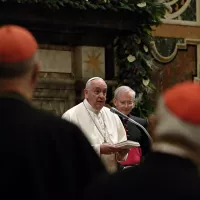Le pape François devant la Curie romaine, le 30/12/2019 ©VATICAN POOL/CPP/CIRIC