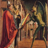 Saint Augustin et le diable, Michael Pacher (env. 1471) ©Wikimédia commons