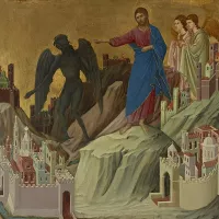 La tentation sur la montagne par Duccio (v. 1310) ©Wikimédia commons