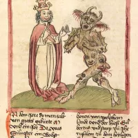 Le pape Sylvestre II et le Diable dans une illustration datant d'env. 1460 ©Wikimédia commons