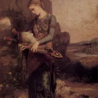 Gustave Moreau, Jeune fille thrace portant la tête d'Orphée, 1865, musée d'Orsay ©Wikimédia commons