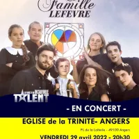 Affiche du concert de la famille Lefèvre à Angers 