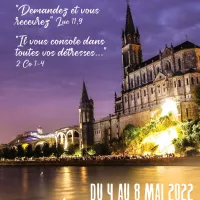 Affiche pèlerinage 2022 à Lourdes du Relais Lumière Espérance