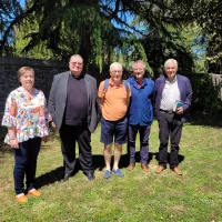 Dominique Bourgin,  père Jean-Loïc Ollu, Gilles Chalaye, Nicolas Yordanov, Jean-Pierre Marcon