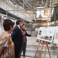 Une visite du chantier a eu lieu ce matin en présence du maire de Nice, Christian Estrosi. - Photo RCF