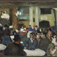 Pablo Picasso (1881-1973) Café-concert du Paralelo vers 1900 36x48 cm Musée national Picasso - Paris / © RMN-Grand Palais (Musée national  Picasso-Paris) / Mathieu Rabeau © Succession Picasso 202