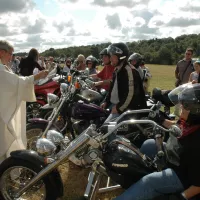 30e pèlerinage de la Madone des motards, Porcaro, Morbihan, le 15 août 2008 ©Isabelle GAUDIN/CIRIC