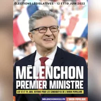 L'affiche électorale de Jean-Luc Mélenchon