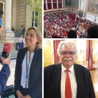 Delphine Lingemann et André Chassaigne présent à l'Assemblée Nationale