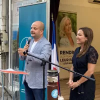 David Rachline, vice-président du RN et maire de Fréjus, et Julie Lechanteux élue députée de la 5ème circonscription du Var