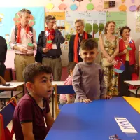 Visite de l'école Saint-Joseph de Bourj Hammoud (Beyrouth) par la délégation lyonnaise ©RCF Lyon (JB Cocagne)