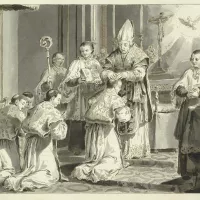 Le sacrement de l'ordination, Pietro Antonio Novelli, 1779. © Wikipedia.