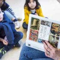 Lecture d'un passage de la Bible lors d'un cours de catéchisme, en 2018 à Paris ©Corinne SIMON/CIRIC