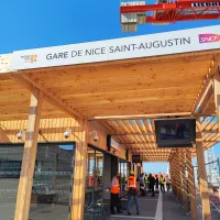 Gare provisoire de Nice Saint-Augustin - Photo : RCF Nice Côte d'Azur 