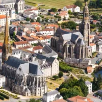 Vue aérienne de Saint Laurent sur Sèvre