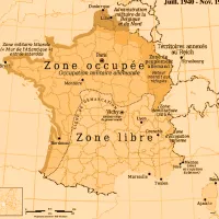 Zone d'occupation de la France entre juillet 1940 et novembre 1942 ©Wikimédia commons