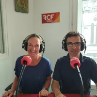 Juliette et Nicolas Delahais dans nos studios.