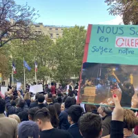 ©Grégoire Gindre - Manifestation à Paris, devant l'ambassade de la république islamique d'Iran, en soutien au peuple iranien