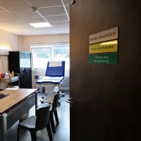 Le centre de soins non-programmés de Cholet s'est installé dans les locaux de la maison médicale de garde, sur le site de l'hôpital. ©Arnaud Frappier