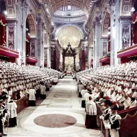 Image d'archive de l'ouverture du Concile Vatican II