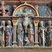 Détail du retable de l'église St Bonnet à Bourges.