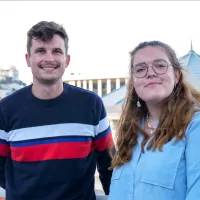 Guilhem de Montaignac (à gauche), Anne-Sophie Gleize - © RCF Lyon