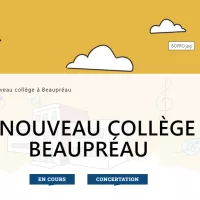 Quel collège public pour Beaupréau ? -  Capture d'écran du site du Département de Maine-et-Loire