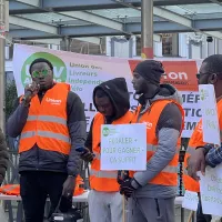 Manifestation des livreurs à domicile à Angers - © CFDT de Maine-et-Loire